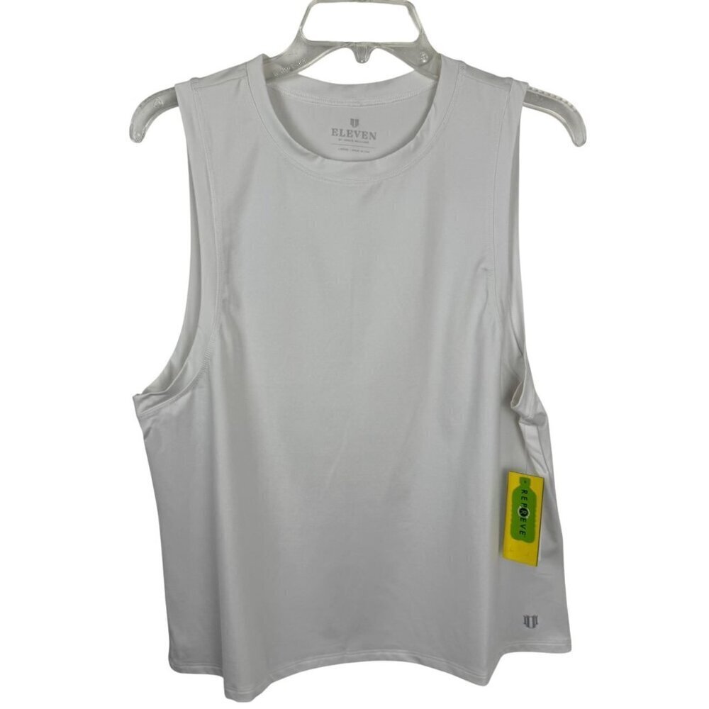 EleVen by Venus Williams NEW Peace Maker Tank White Women Lrg Activewear Tennis